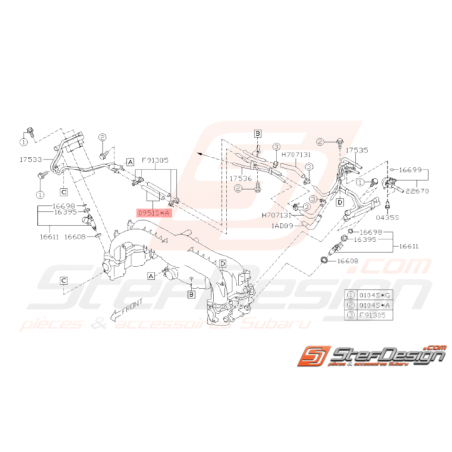 Durite de Carburant Origine Subaru WRX 2008 - 201033105