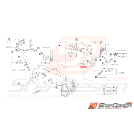 Durite Dépression Origine Subaru WRX 2008 - 201033108