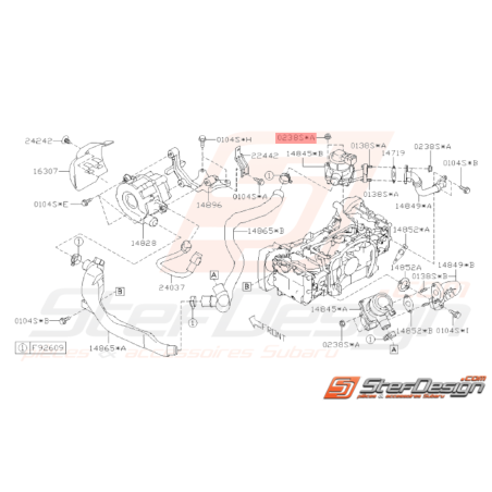 Écrou à bride Subaru GT WRX STI FORESTER BRZ33137