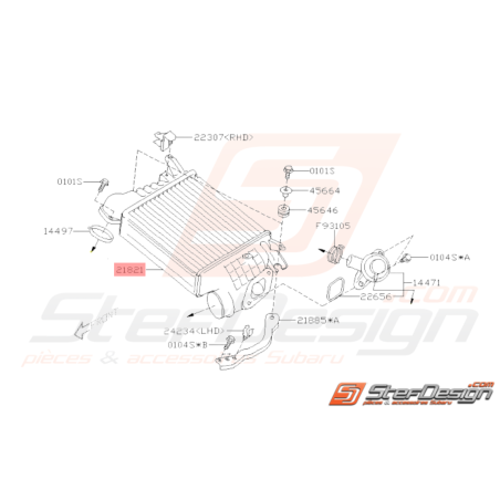 Radiateur Intermédiaire Complet Origine Subaru WRX 2008 - 201033172