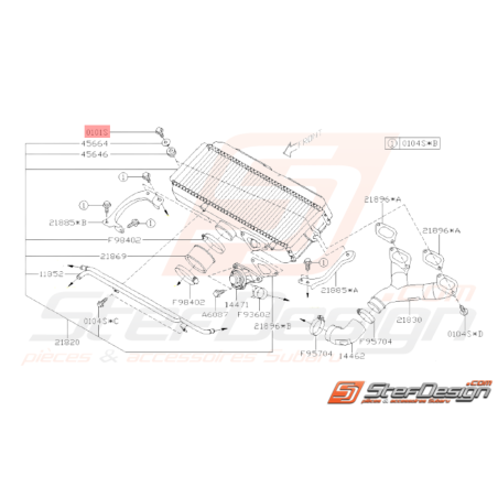 Vis de patte d'échangeur WRX STI BRZ33212