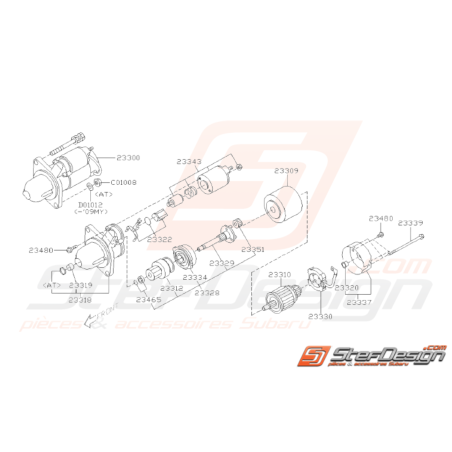 Schéma Démarreur Origine Subaru WRX 2008 - 201033360