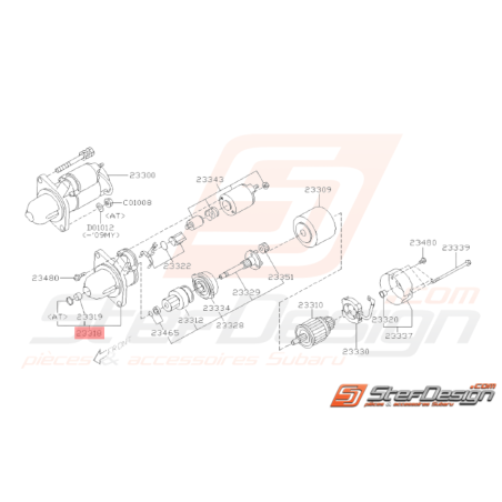 Corps de Démarreur Origine Subaru WRX 2008 - 201033417