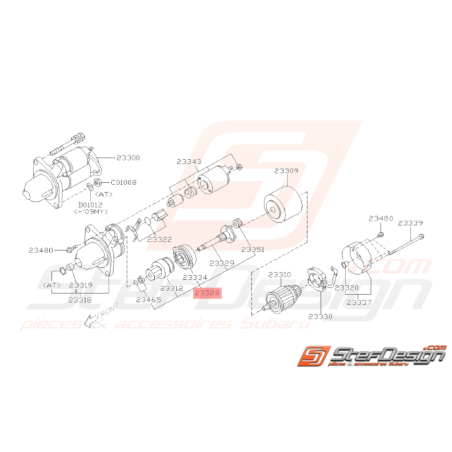 Ensemble Axe de Démarreur Origine Subaru WRX 2008 - 201033422