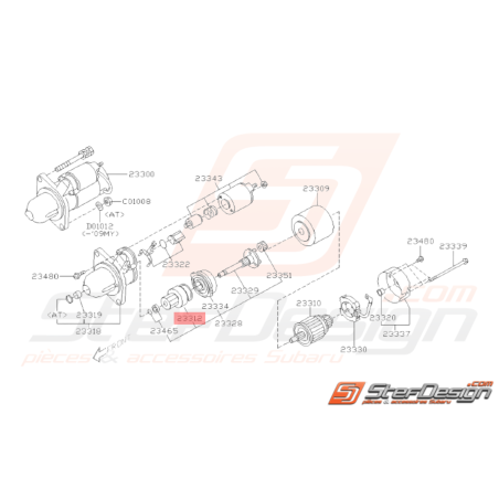 Pignon d'Attaque de Démarreur Origine Subaru WRX 2008 - 201033423