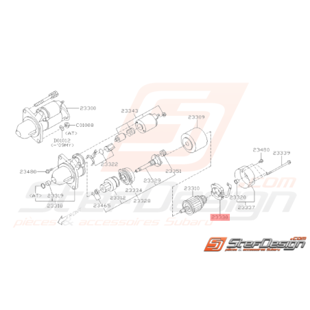 Connecteur Support de Balai Origine Subaru WRX 2008 - 201033430