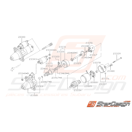 Schéma Démarreur Origine Subaru STI 2008 - 201433431