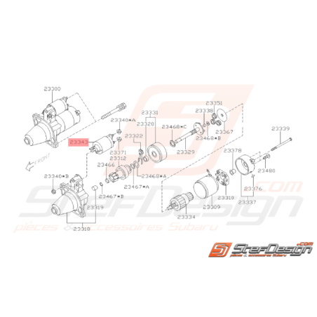 Contacteur Magnétique de Démarreur Origine Subaru STI 08 - 1433433