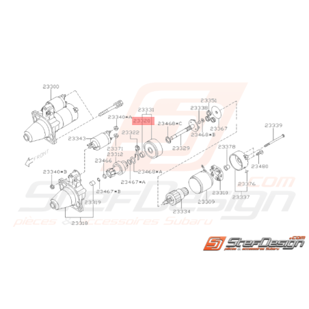 Roulement Démarreur Origine Subaru WRX 01 - 07 STI 01 - 1433436