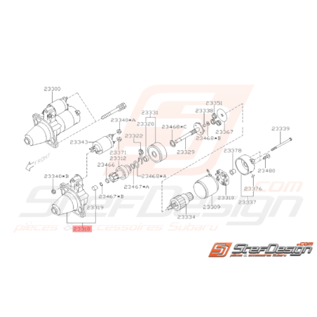 Corps de Démarreur Origine Subaru WRX 01 - 07 STI 01 - 1433441