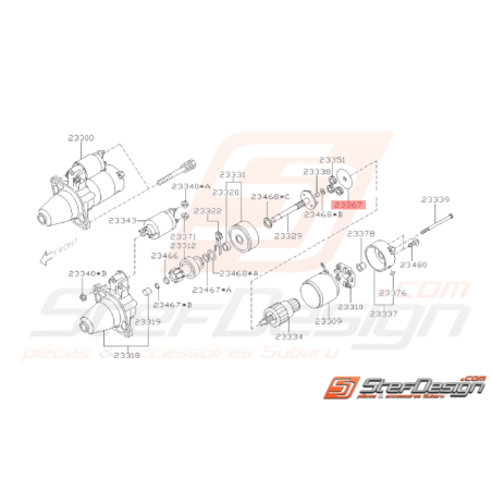 Plaque de Démarreur Origine Subaru WRX 01 - 07 STI 01 - 1433449