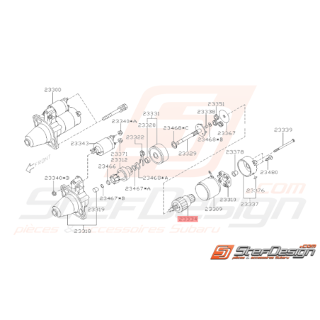 Engrenage Interne de Démarreur Origine Subaru WRX 01-07 STI 01-1433459