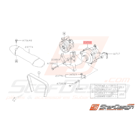 Alternateur Origine Subaru WRX STI 2006 - 201233481