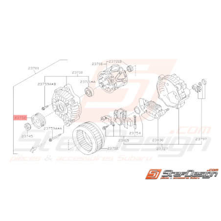 Poulie d'Alternateur Origine Subaru WRX STI 2006 - 201433488