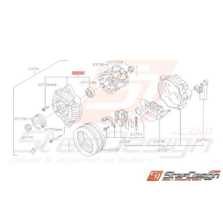 Couvercle Avant Alternateur Origine Subaru WRX STI 2006 - 201433491