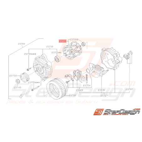 Rotor d'Alternateur Origine Subaru WRX STI 2006 - 201433492