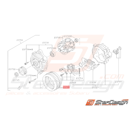 Stator d'Alternateur Origine Subaru WRX STI 2006 - 201433493