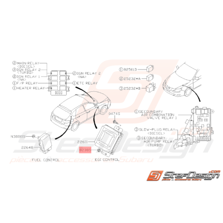 Écrou à bride Subaru GT WRX STI FORESTER BRZ33508