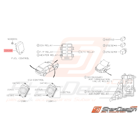 Boîtier Contrôle Pompe à Essence Origine Subaru WRX STI 08 - 1433523