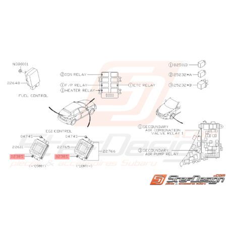 Écrou à bride Subaru GT WRX STI FORESTER BRZ33530