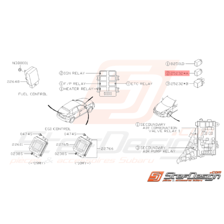 Relais Origine Subaru WRX STI 2008 - 2014 BRZ 2013 - 201933533