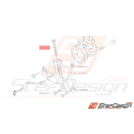 Vis de fixation d'alternateur Origine Subaru GT 93-00 WRX STI 01-1433552