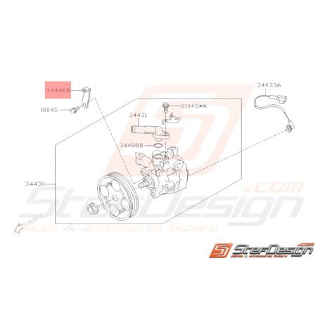 Support Pompe Couvercle de Courroie Origine Subaru WRX STI 08-1433587