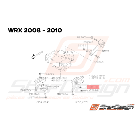 Rondelle de support Moteur Origine Subaru GT 94-00 WRX STI 01-15 FORESTER 97-0233617