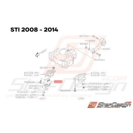 Silent Bloc Support Moteur Origine Subaru GT 93-00 Forester 97-02 WRX 01-07 STI 01-1433628