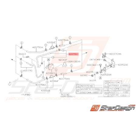 Tuyau de Purge Origine Subaru WRX 2008 - 201033639