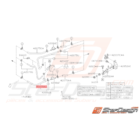 Durite de Retour Origine Subaru WRX 2008 - 201033645