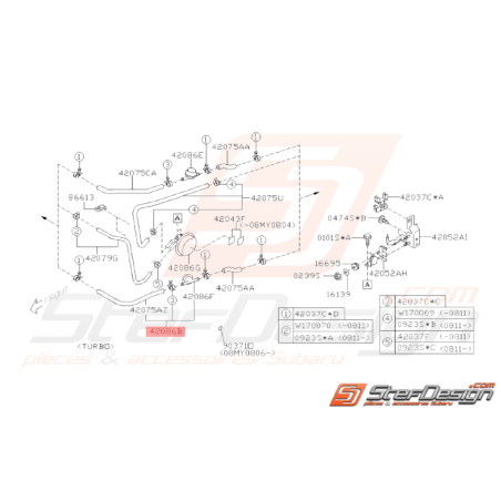 Amortissement Carburant Retour Origine Subaru WRX 2008 - 201033646