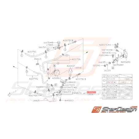 Bouchon Origine Subaru GT 93-00 WRX STI 01-14 FORESTER 97-0233680