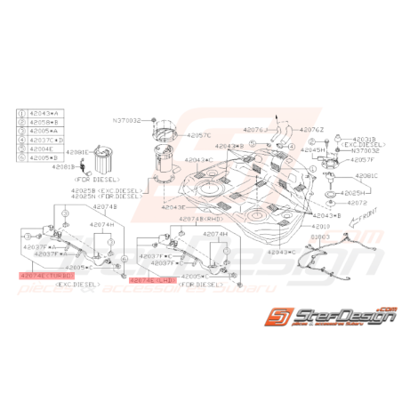 Conduit de retour essence Origine Subaru WRX STI 2008 - 201433822