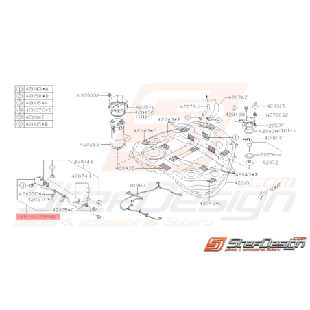 Conduit de retour essence Origine Subaru WRX STI 2008 - 201433856