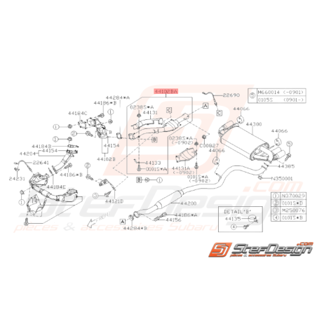 Echappement Central Origine Subaru STI 2008 - 201034111