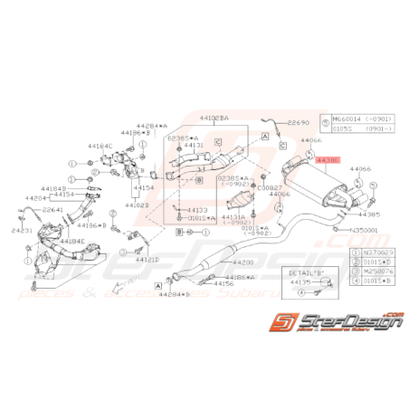 Silencieux Origine Subaru STI 2008 - 201034116