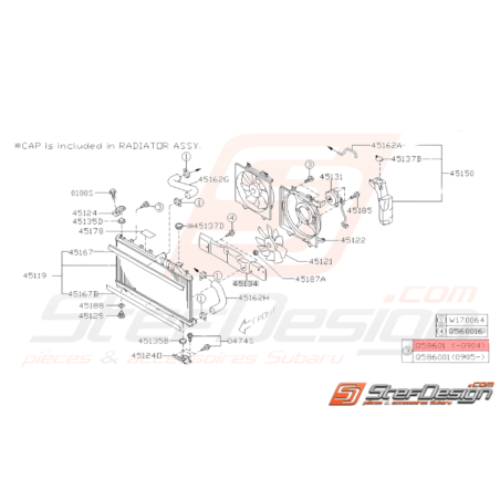 Vis Taraudeuse Origine Subaru WRX STI 2008 - 04/200934253