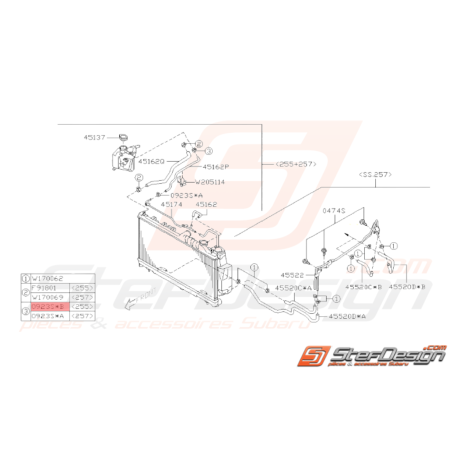 Attache de Tuyau Origine Subaru WRX 2008 - 201034277