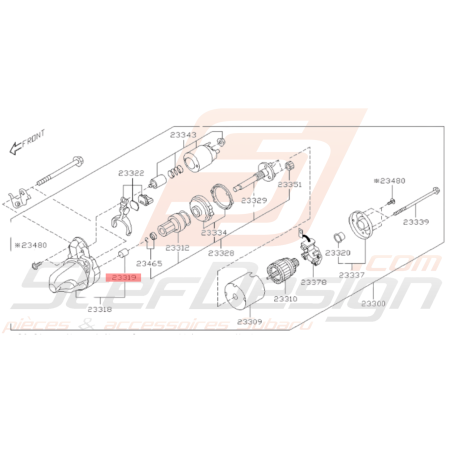 Manchon Roulement Avant Démarreur Origine Subaru WRX 08-10 BRZ 13-1934296