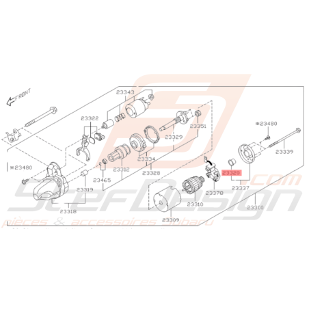 Roulement de Démarreur Origine Subaru GT 07/97-00 WRX 08-10 BRZ 13-19 FORESTER 97-0234300