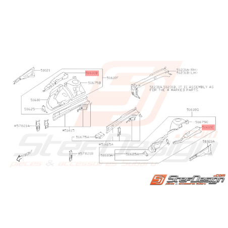 Contre aile supérieur avant Origine Subaru WRX STI 2008 - 201434328