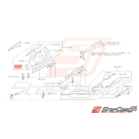 Support d'Aile Origine Subaru WRX STI 2008 - 201434332