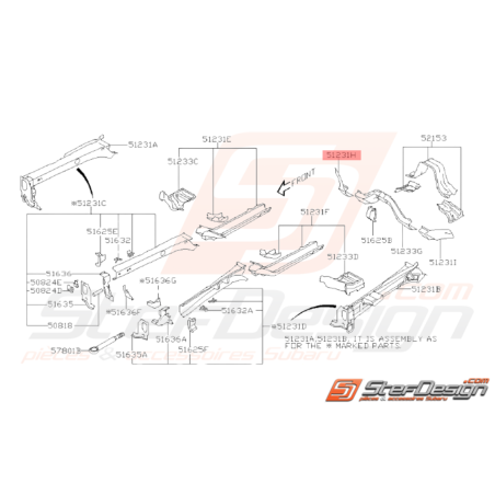 Tôle de Tablier Origine Subaru WRX STI 2008 - 201434367