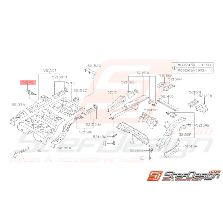 Renfort Complet Origine Subaru WRX STI 2008 - 201434427