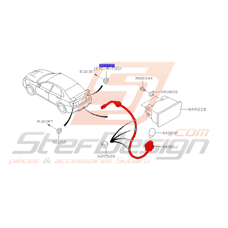 Faisceau antibrouillard arrière Origine Subaru STI 2011 - 201434813