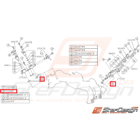 Gros Joint d'Injecteur Sur Pieuvre Origine Subaru Impreza GT 93-00 FORESTER 97-0234888