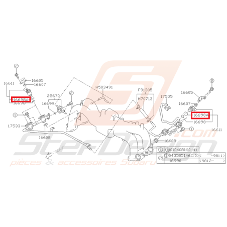 Joint d'injecteur Origine Subaru GT 97-00 FORESTER Turbo 97-0234907