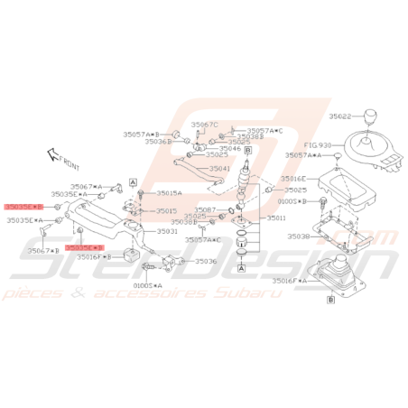 Manchon Levier de Passage de Vitesse Origine Subaru BRZ 13-1934968