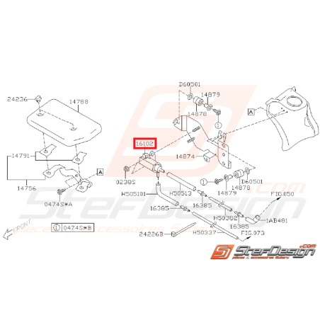 Solénoïde Origine Subaru FORESTER 97-02 GT 99-00 et WRX/STI 01-0235075